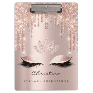 Makeup Artist Brown Wax Lashes Klemmbrett
