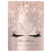 Makeup Artist Brown Wax Lashes Parade Lotus Klemmbrett (Rückseite)