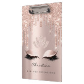 Makeup Artist Brown Wax Lashes Spark Diamond Lotus Klemmbrett (Links)