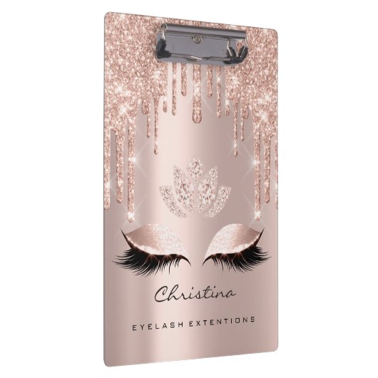 Makeup Artist Brown Wax Lashes Spark Diamond Lotus Klemmbrett (Rechts)