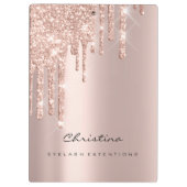 Makeup Artist Brown Wax Lashes Spark Eventplaner Klemmbrett (Rückseite)