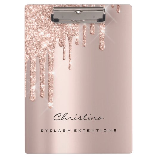 Makeup Artist Brown Wax Lashes Spark Eventplaner Klemmbrett (Vorderseite)