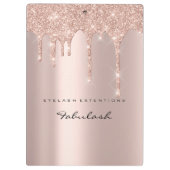 Makeup Artist Brown Wax Lashes Tropfen Event Klemmbrett (Rückseite)