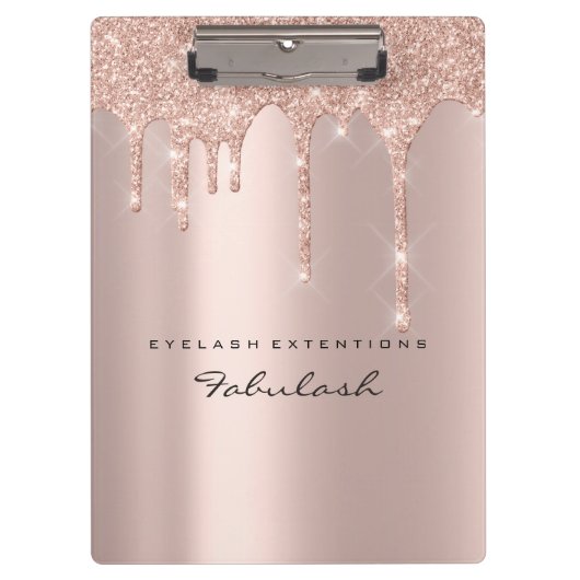 Makeup Artist Brown Wax Lashes Tropfen Event Klemmbrett (Vorderseite)