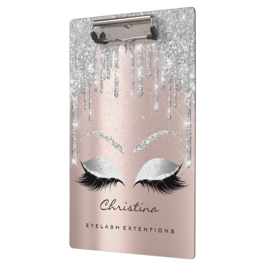 Makeup Artist Browns Lashes Spark Confetti Grau Klemmbrett (Links)