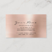 Makeup Artist Brows Eyes Lashes Glitzer Peach Rose Visitenkarte (Rückseite)