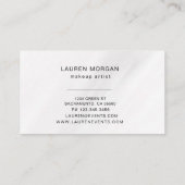 Makeup Artist Brush Typografie | Visitenkarte (Rückseite)