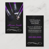 Makeup Artist brushes/Cosmetic Brushes Visitenkarte (Vorne/Hinten)