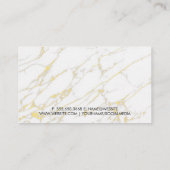 Makeup Artist Brushes | Stilvoller Goldmarmor Treuekarte (Rückseite)