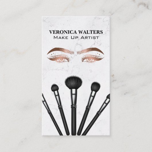 Makeup Artist Brushes | Womens Beauty | Augen Visitenkarte (Vorderseite)