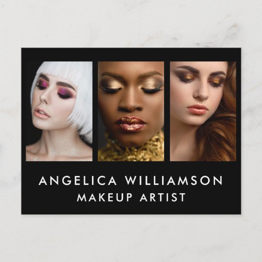 Makeup Artist Business 3 Foto Postkarte (Vorderseite)