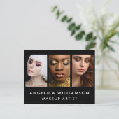 Makeup Artist Business 3 Foto Postkarte (Stehend Vorderseite)
