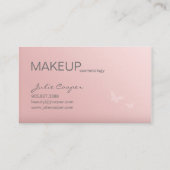 Makeup Artist Business Card Blume pink Visitenkarte (Rückseite)