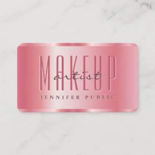 Makeup Artist Business Card Elegante Rose Gold Lux Visitenkarte