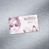 Makeup Artist Business Card Magnetische Visitenkarte (Beispiel)