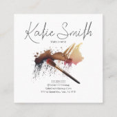 Makeup Artist Business Card Quadratische Visitenkarte (Rückseite)