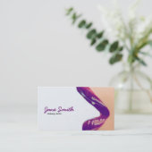 Makeup Artist Business Card Visitenkarte (Stehend Vorderseite)