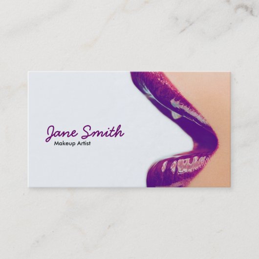 Makeup Artist Business Card Visitenkarte (Vorderseite)