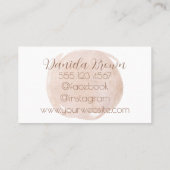 Makeup Artist Business Card Visitenkarte (Rückseite)