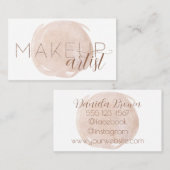 Makeup Artist Business Card Visitenkarte (Vorne/Hinten)