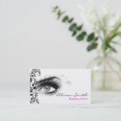 MakeUp artist business card Visitenkarte (Stehend Vorderseite)