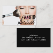 Makeup Artist Business Card Visitenkarte (Vorne/Hinten)