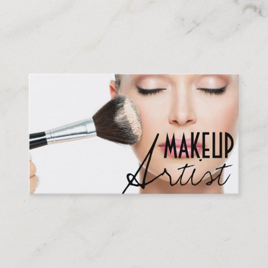 Makeup Artist Business Card Visitenkarte (Vorderseite)