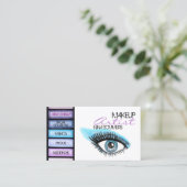 Makeup Artist Business Card Visitenkarte (Stehend Vorderseite)