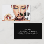 Makeup Artist Business Card Visitenkarte (Vorne/Hinten)