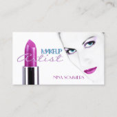 Makeup Artist Business Card Visitenkarte (Vorderseite)