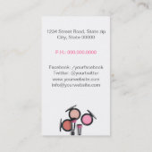 Makeup Artist business card Visitenkarte (Rückseite)