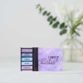 Makeup Artist Business Card Visitenkarte (Stehend Vorderseite)