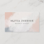 Makeup Artist Business Cards Blush Rose Grau Creme Visitenkarte (Rückseite)