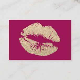 Makeup Artist Business Cards - Goldener Kuss Visitenkarte