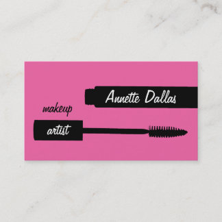 Makeup artist business cards pink visitenkarte
