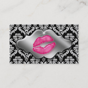 Makeup Artist Business Cards Rosa Lippen Damaskus  Visitenkarte