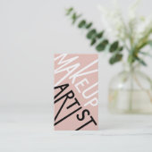 Makeup Artist Business Cards Visitenkarte (Stehend Vorderseite)