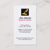 Makeup Artist Business Cards Visitenkarte (Rückseite)
