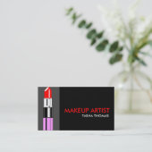 Makeup Artist Business Cards Visitenkarte (Stehend Vorderseite)