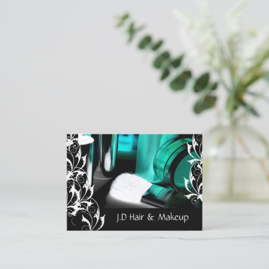 Makeup artist Business Cards Visitenkarte (Stehend Vorderseite)