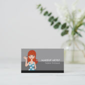 Makeup Artist Business Cards Visitenkarte (Stehend Vorderseite)