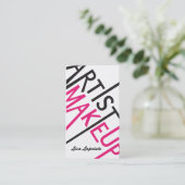 Makeup Artist Business Cards Visitenkarte (Stehend Vorderseite)