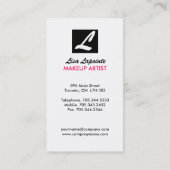 Makeup Artist Business Cards Visitenkarte (Rückseite)