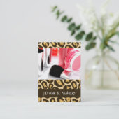 Makeup artist Business Cards Visitenkarte (Stehend Vorderseite)