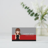Makeup Artist Business Cards Visitenkarte (Stehend Vorderseite)