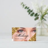 Makeup Artist Business Cards Visitenkarte (Stehend Vorderseite)