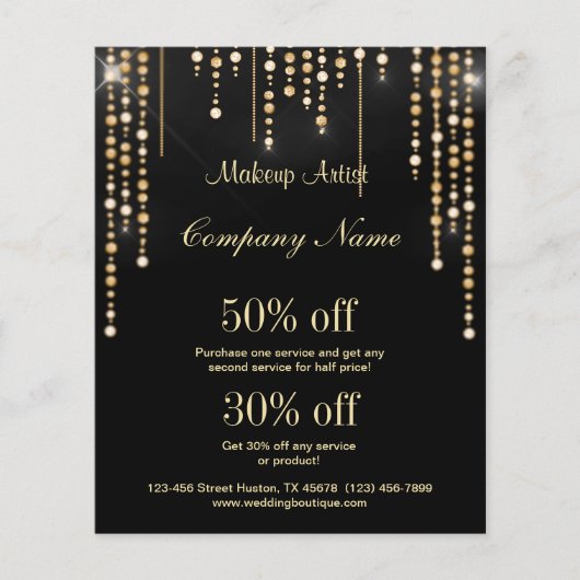 Makeup artist business personalisiert Flyer (Vorne)