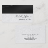Makeup Artist Calligraphy Pattern Business Card Visitenkarte (Vorne/Hinten)