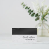 Makeup Artist Calligraphy Pattern Business Card Visitenkarte (Stehend Vorderseite)