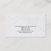 Makeup Artist Calligraphy Pattern Business Card Visitenkarte (Rückseite)